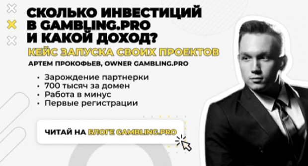 Сколько инвестиций в Gambling.pro и какой доход. Кейс запуска своих проектов.