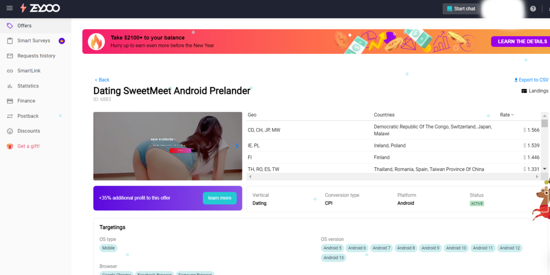 Нашел связку на дейтинг с ROI 51%: Zeydoo и TacoLoco