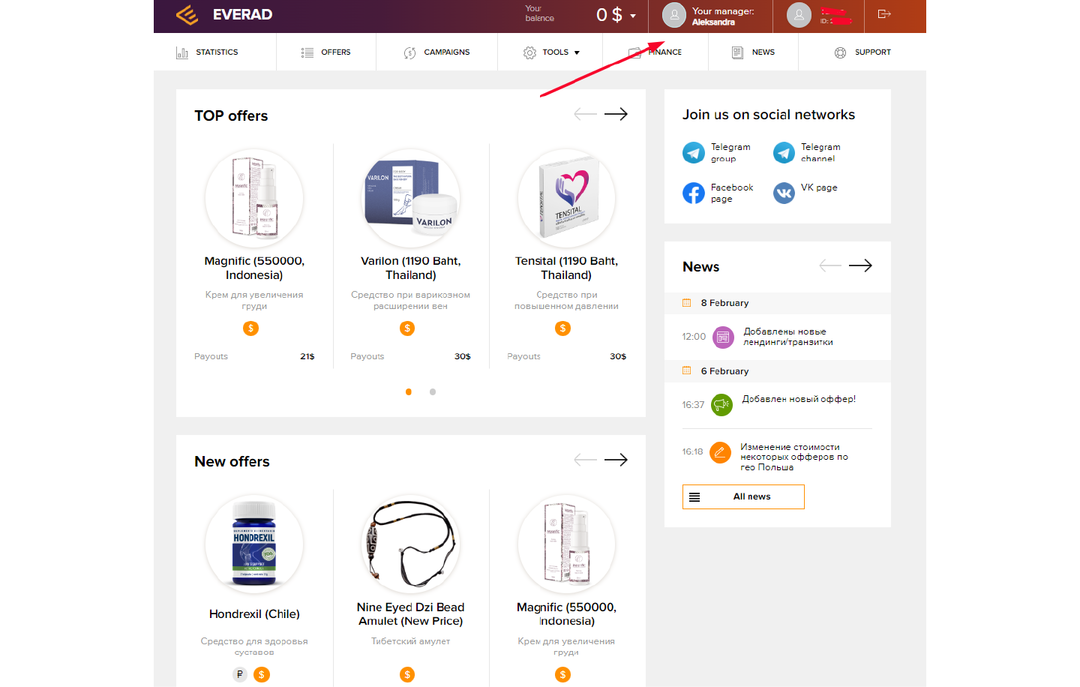 Как работать с нутра вертикалью на примере Everad