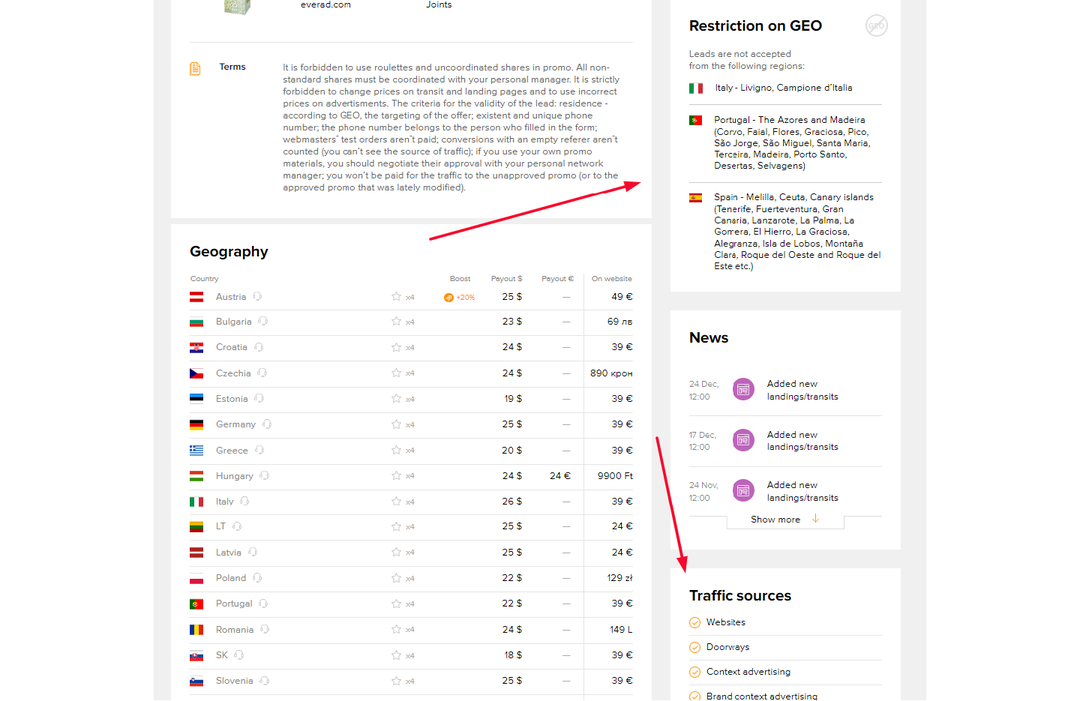 Как работать с нутра вертикалью на примере Everad