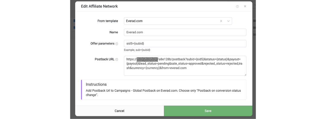 Интеграция Everad и обновленного трекера Keitaro 10