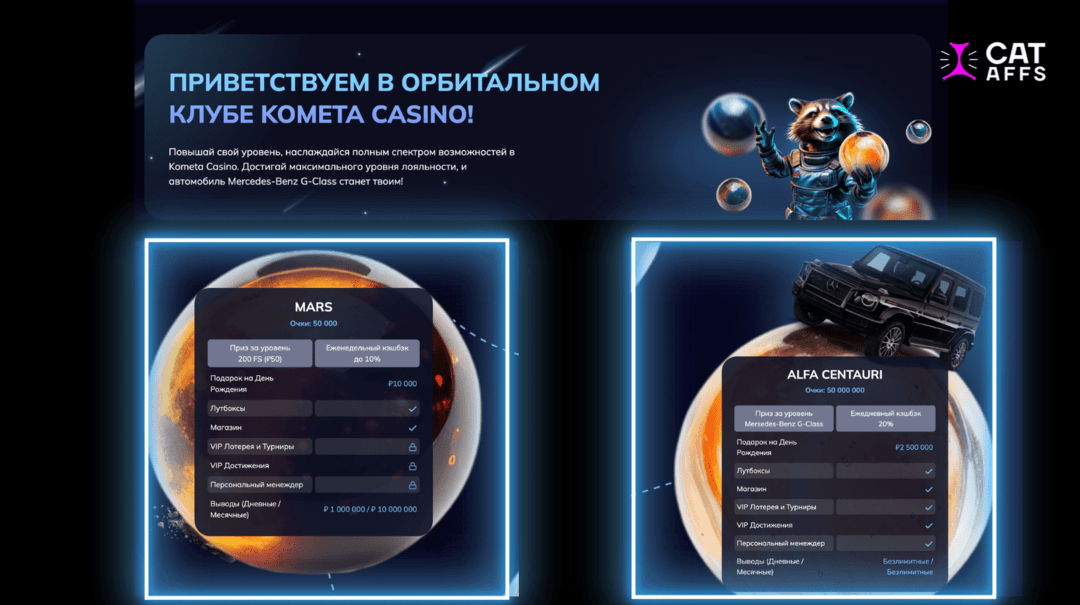 Релиз нового бренда Комета от CatAffs на рынок СНГ: регистрации через соцсети и крупный приз для игроков