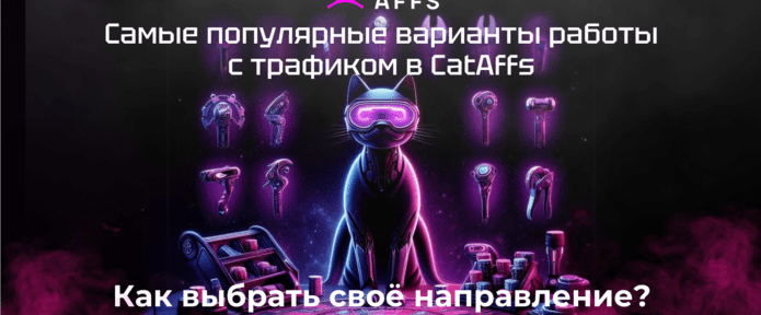 Самые популярные варианты работы с трафиком у партнёров в CatAffs. Как выбрать своё направление?