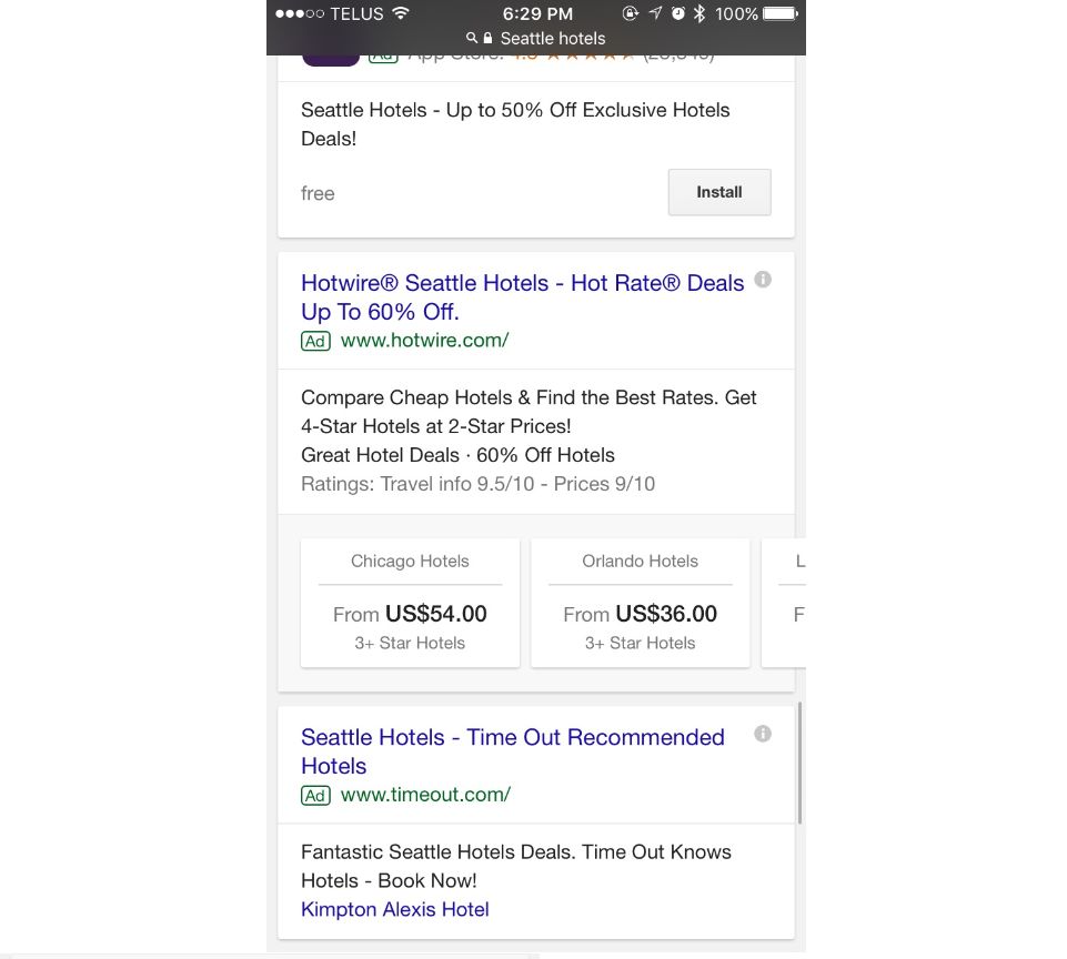 Новое оформление расширений цены в AdWords