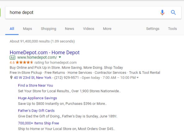 Снова гугловские эксперименты: теперь с дополнительными ссылками AdWords