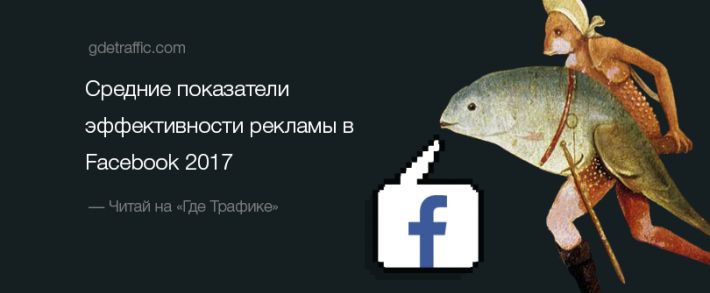 Средние показатели эффективности рекламы в Facebook 2017