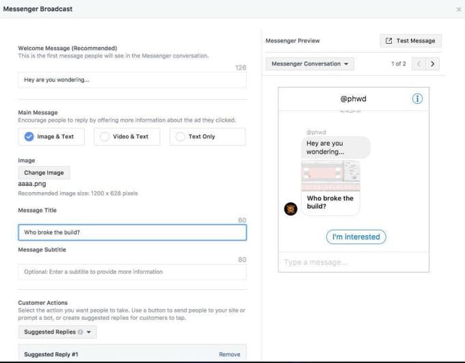 Facebook тестирует новый инструмент для передачи бизнес-сообщений