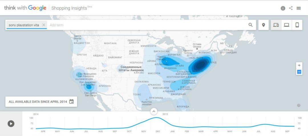 Google запустил Shopping Insights