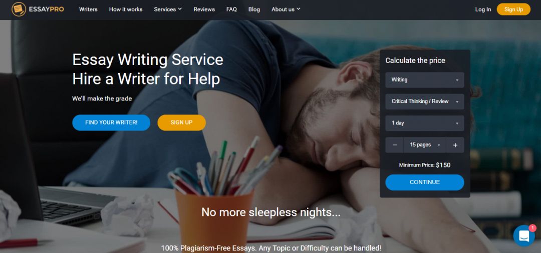Партнерка для студенческого трафика Essaypro.money