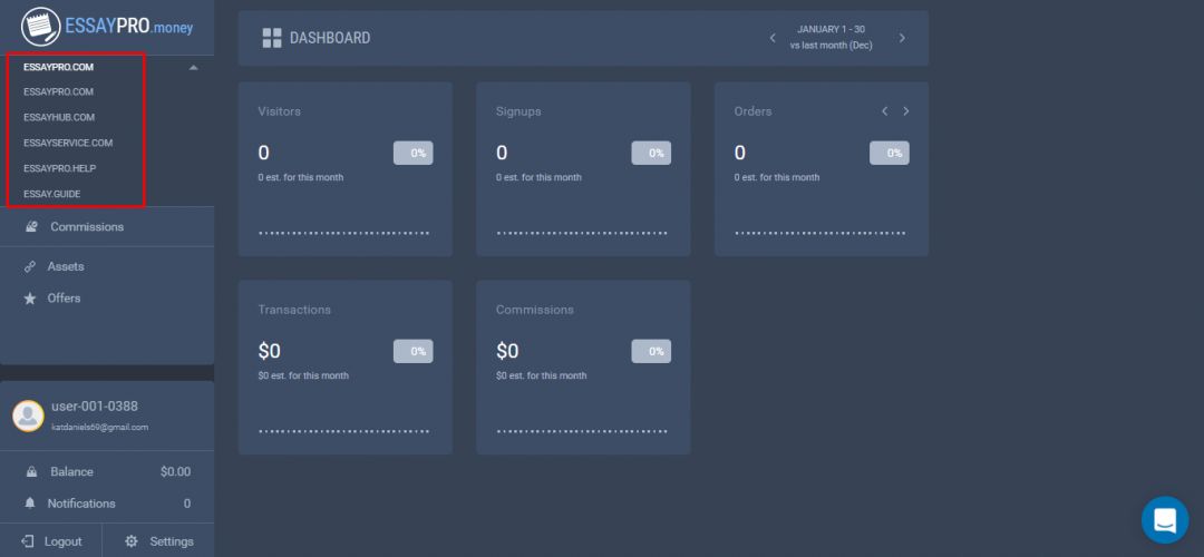 Партнерка для студенческого трафика Essaypro.money