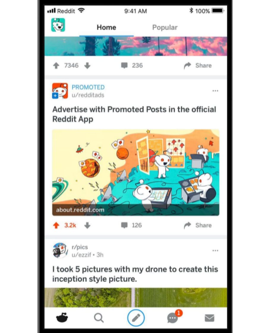 Reddit запускает рекламу постов на мобильном приложении