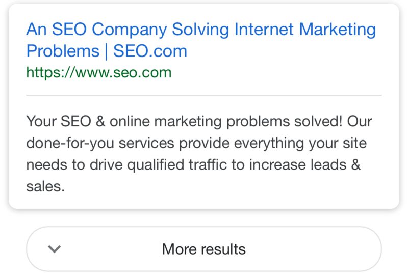 Google тестирует кнопку «Еще результаты»