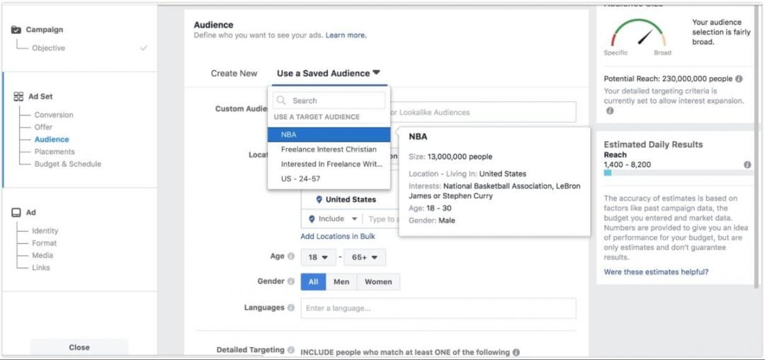 Гибкий таргетинг в Facebook или как фокусироваться на шопоголиков для показа рекламы