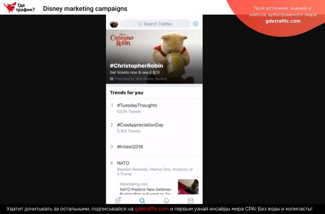 Twitter добавил  рекламу на вкладке Explore