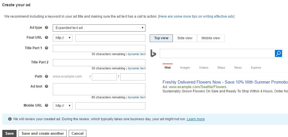 Как создать кампанию в Bing Ads?