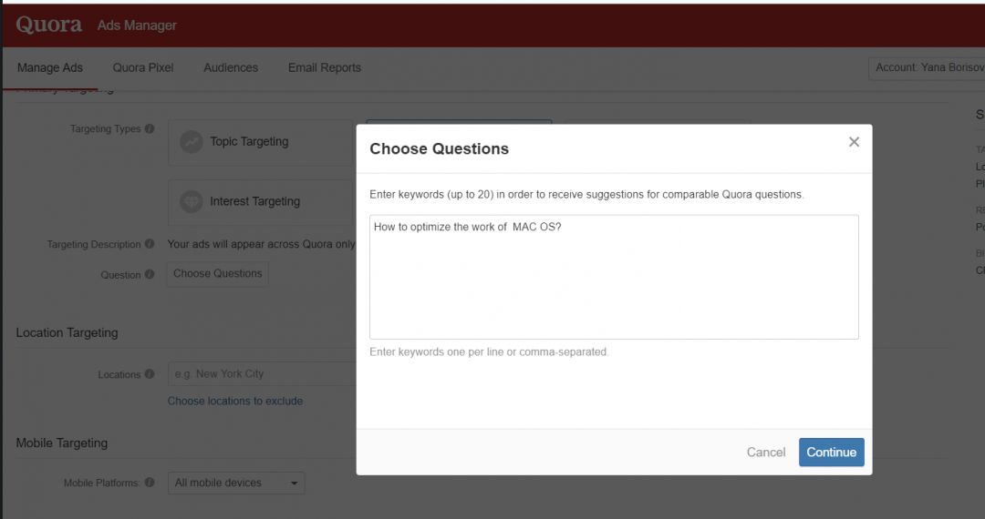 Запуск рекламы на Quora: пошаговая инструкция