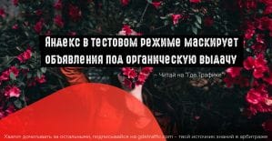 Яндекс маскирует объявления Директа под органику