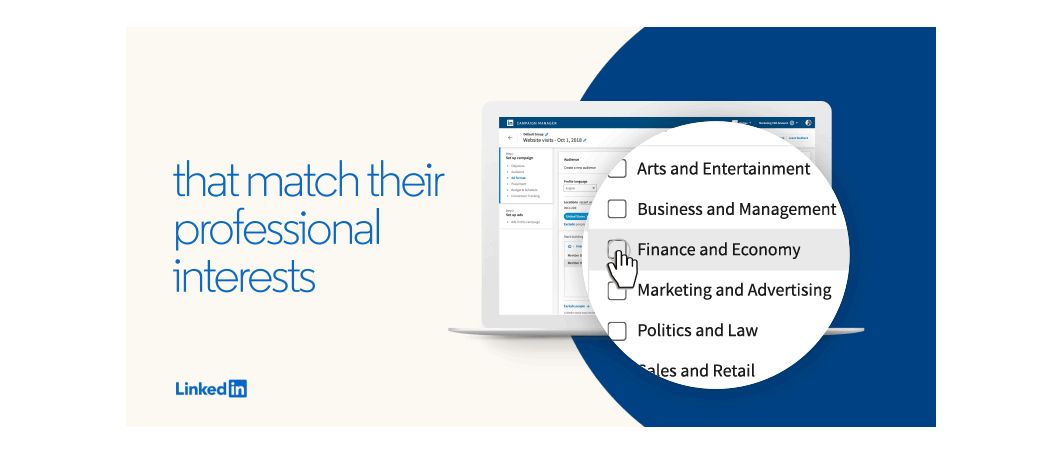 LinkedIn запустил таргетинг по интересам