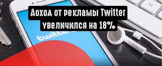 Доходность рекламы в Twitter выросла на 18%