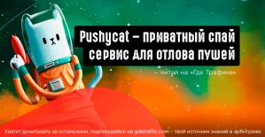 Pushycat - spy сервис мониторинга пуш уведомлений для арбитражника. Обзор приватного сервиса