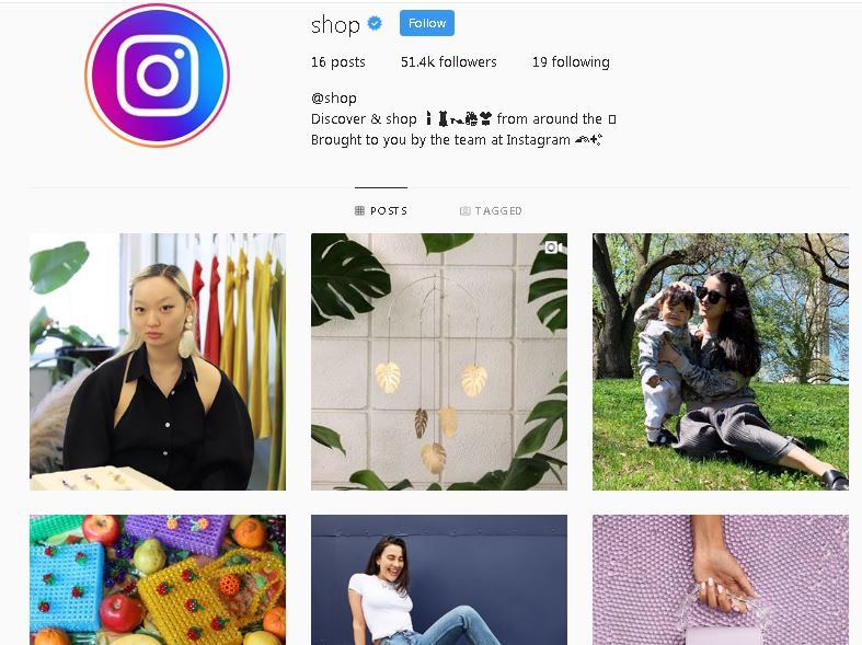 Instagram запускает аккаунт ”shop”