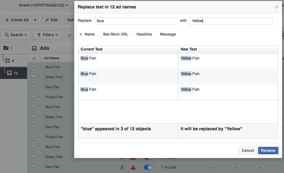Групповое редактирование объявлений в Facebook: ускоряем работу