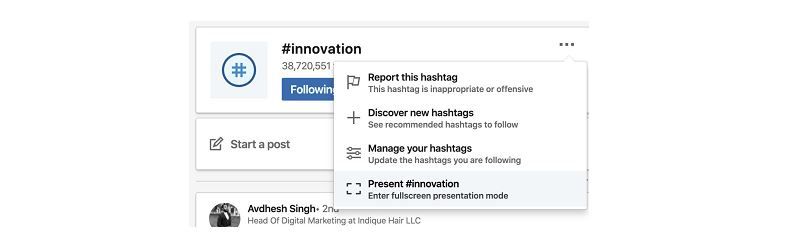 LinkedIn: опросы и новый хэштэг