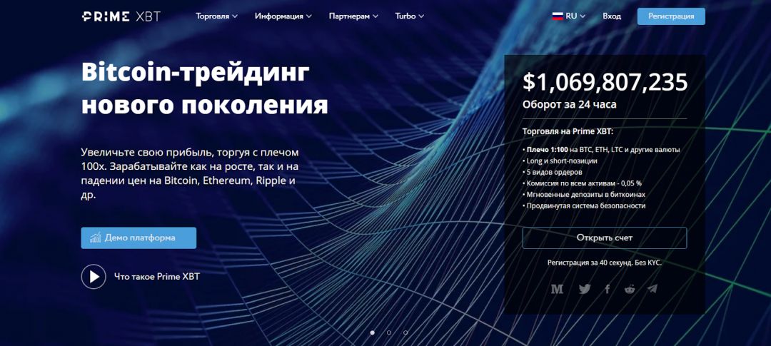 PrimeXBT: прямой рекламодатель крипто офферов