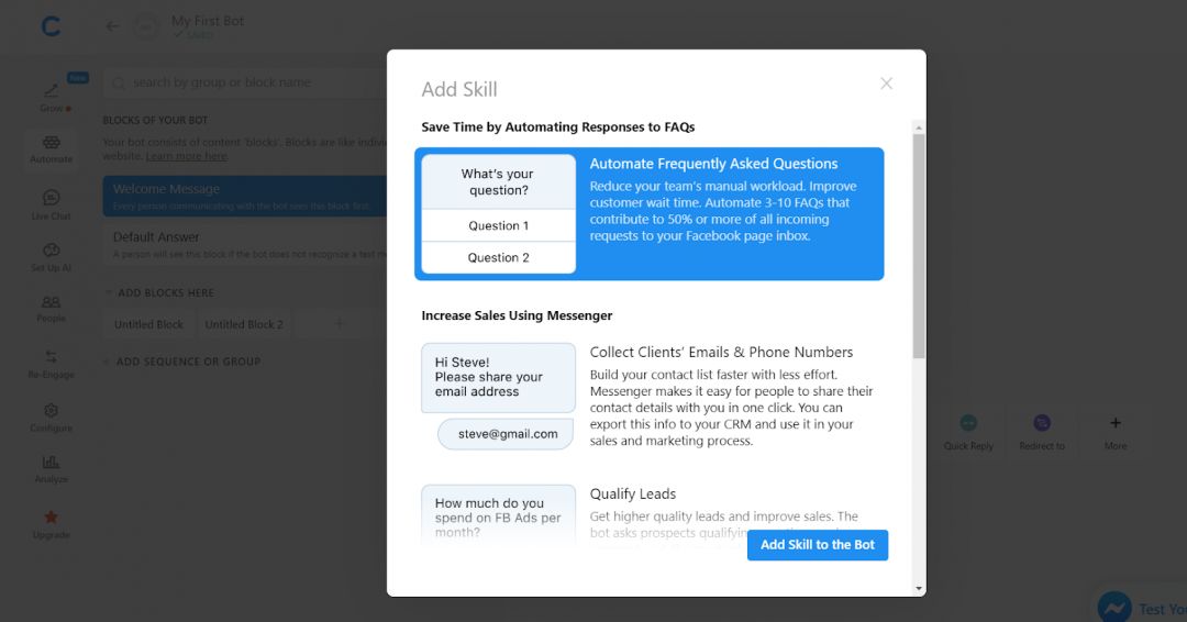 Как создать и настроить чат-бота в Facebook?