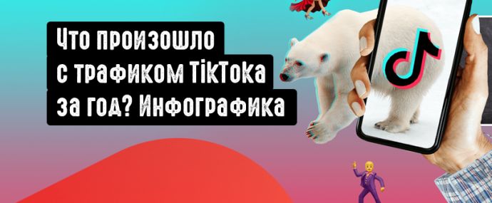Что произошло с трафиком TikToka за год? Инфографика