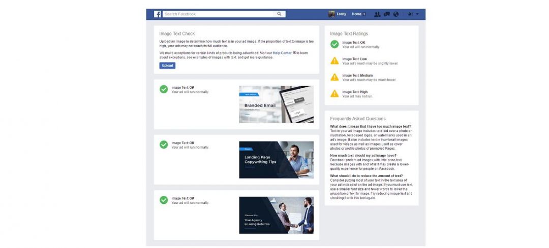 Facebook снимает ограничения по количеству текста на изображениях