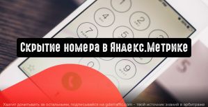 Отслеживание звонков в Яндекс.Метрике: скрытие номера