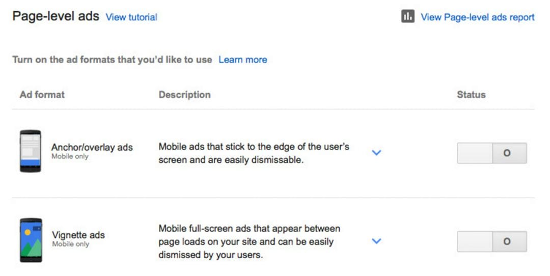 Google представил новые форматы объявлений в мобильном AdSense