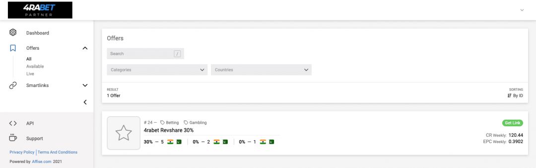 4rabetpartner: прямой рекламодатель гемблинг и беттинг оффера 4RABET