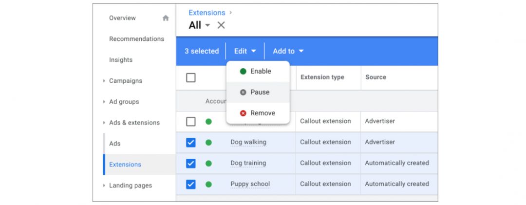 Google Реклама рассказала о предстоящих изменениях в автоматических расширениях