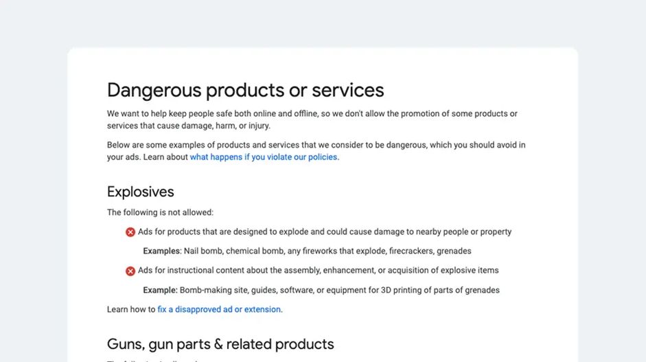 Подаем апелляцию в Google Ads