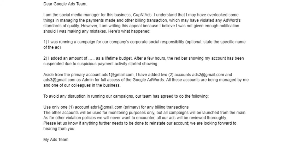 Подаем апелляцию в Google Ads