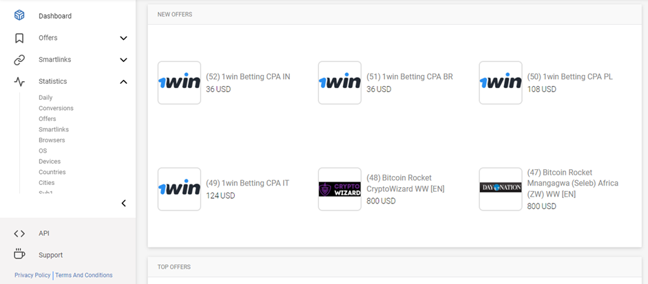 Primeads: партнерка с крипто офферами по CPA, CPL и RevShare