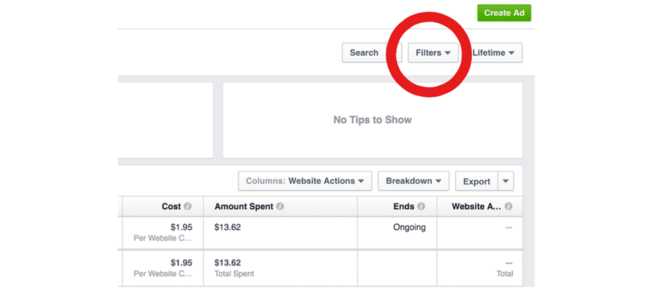 Отчеты Facebook для арбитражника