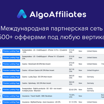 Algo Affiliates: крупная международная партнерская сеть