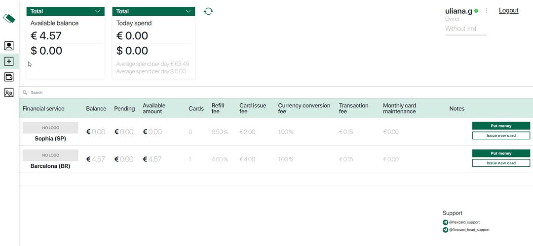 FlexCard: виртуальные дебетовые карты с безлимитным выпуском