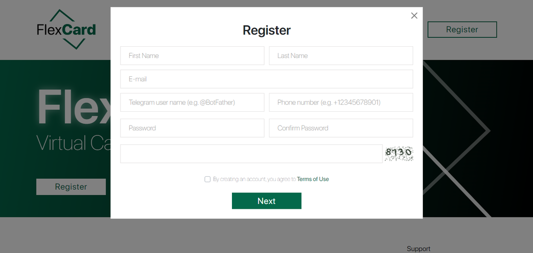 FlexCard: виртуальные дебетовые карты с безлимитным выпуском