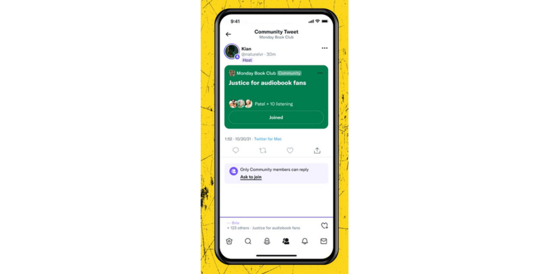 Twitter запускает тест аудиочатов внутри сообществ