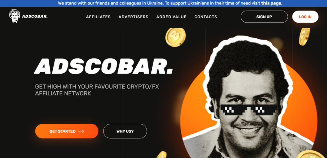 Adscobar: партнерка с крипто, FX офферами для профи арбитражников