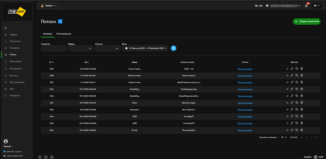 The Aff: партнерка с гемблинг офферами под любое ГЕО