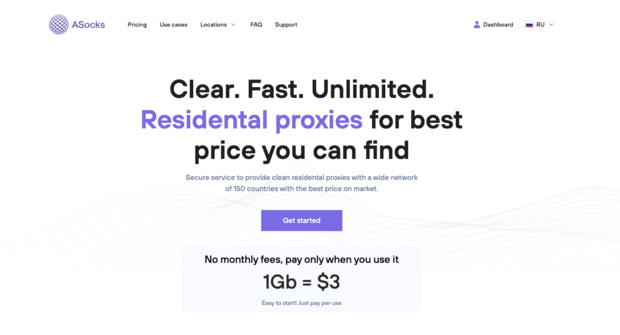 ASocks: безлимитные резидентные прокси под любое ГЕО
