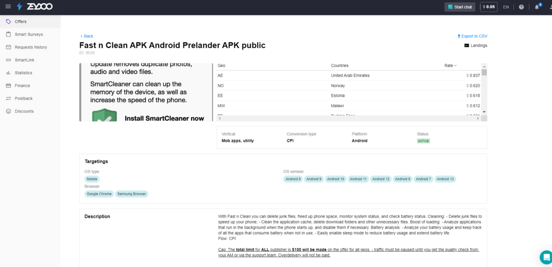 Zeydoo: мультивертикальная CPA сеть с in-house офферами в опросах, apps, utilities, свипстейках и лидген вертикалях