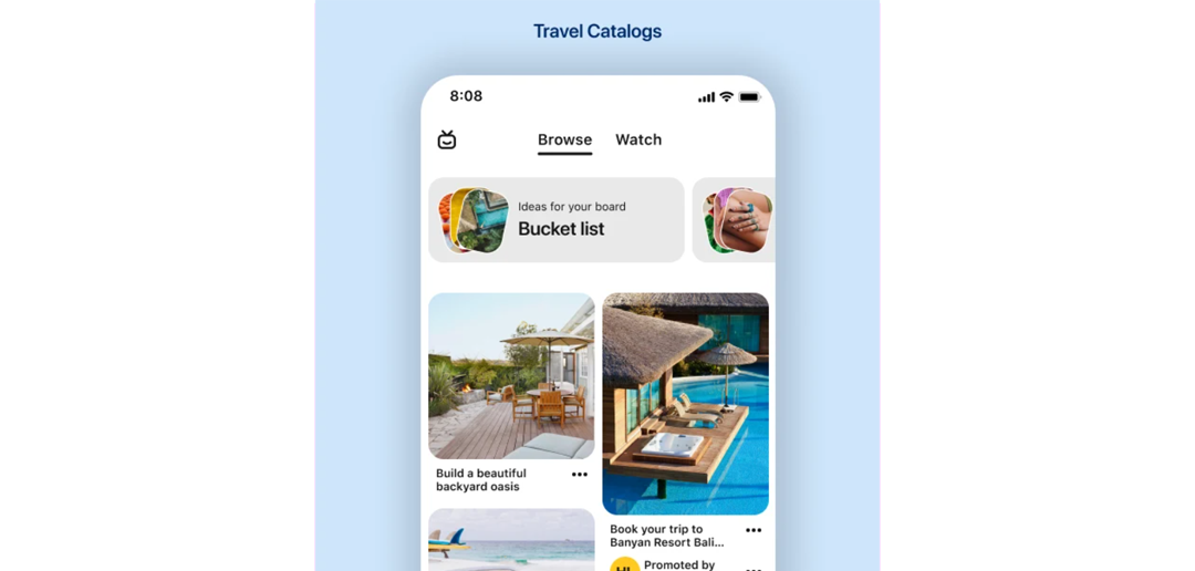 Pinterest добавят два новых рекламных формата: Premiere Spotlight и Travel Catalogs