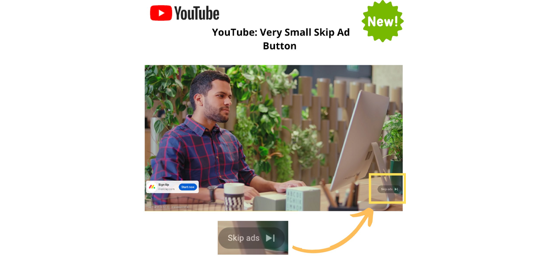 YouTube похоже добавит новую кнопку для скипа рекламы на платформе