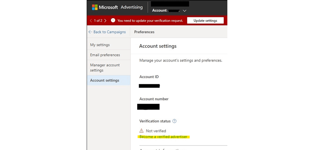 Microsoft Ads приостановит действие аккаунтов, которые не пройдут идентификацию личности рекламодателя
